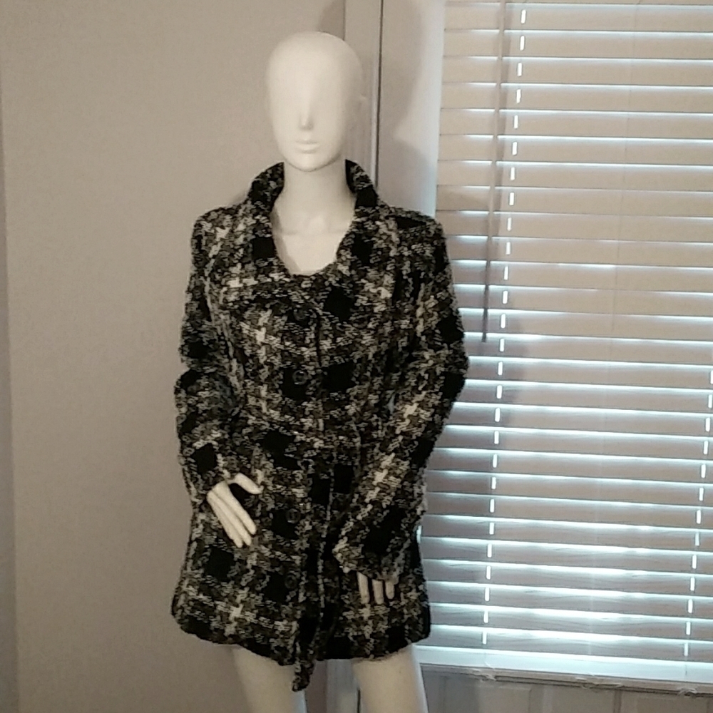 New Women OuterwearCoat/Jacket with Belt by ME JANE Size L - Picture 12 of 12
